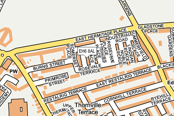 EH6 8AL map - OS OpenMap – Local (Ordnance Survey)