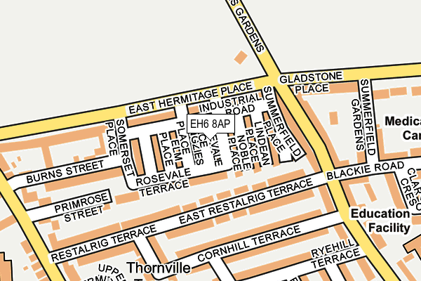 EH6 8AP map - OS OpenMap – Local (Ordnance Survey)