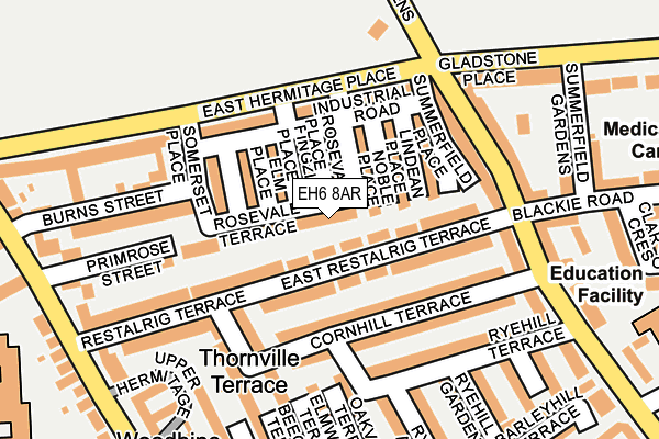 EH6 8AR map - OS OpenMap – Local (Ordnance Survey)