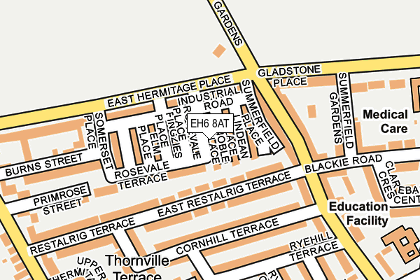 EH6 8AT map - OS OpenMap – Local (Ordnance Survey)