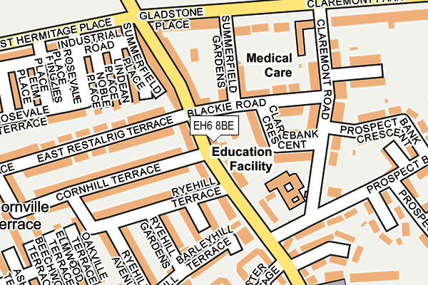 EH6 8BE map - OS OpenMap – Local (Ordnance Survey)