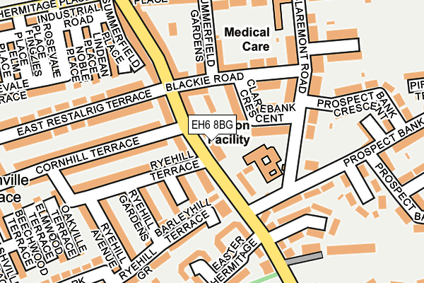 EH6 8BG map - OS OpenMap – Local (Ordnance Survey)