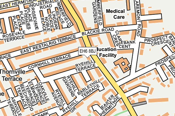 EH6 8BJ map - OS OpenMap – Local (Ordnance Survey)