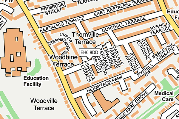 EH6 8DD map - OS OpenMap – Local (Ordnance Survey)