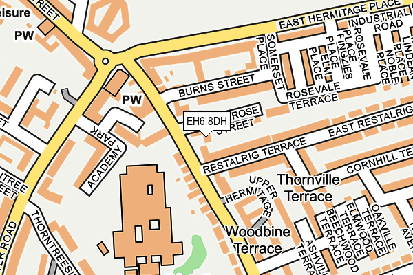 EH6 8DH map - OS OpenMap – Local (Ordnance Survey)