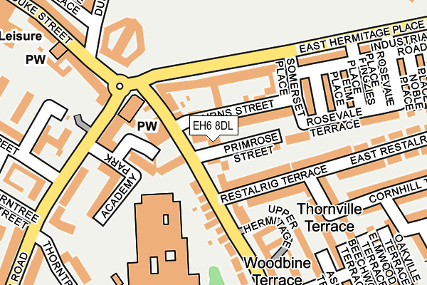 EH6 8DL map - OS OpenMap – Local (Ordnance Survey)