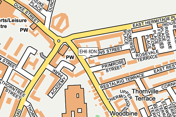 EH6 8DN map - OS OpenMap – Local (Ordnance Survey)