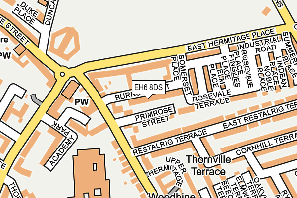 EH6 8DS map - OS OpenMap – Local (Ordnance Survey)