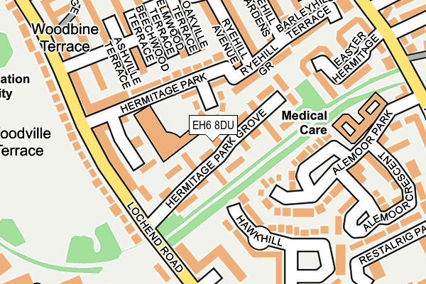 EH6 8DU map - OS OpenMap – Local (Ordnance Survey)