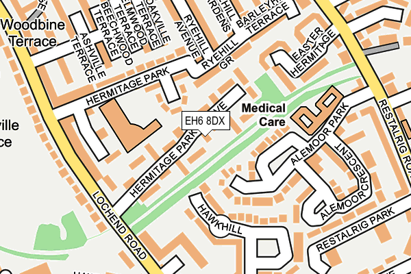 EH6 8DX map - OS OpenMap – Local (Ordnance Survey)