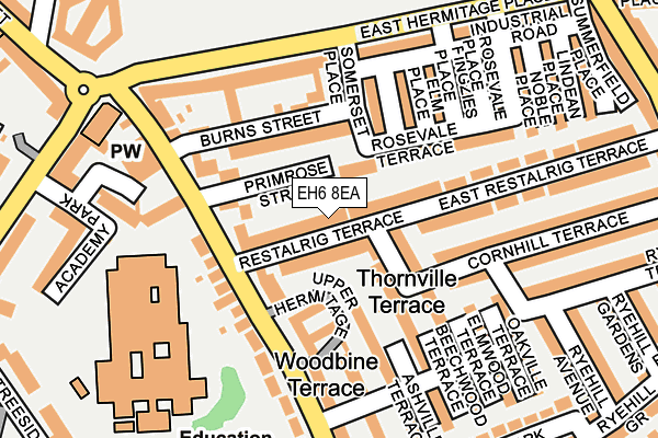 EH6 8EA map - OS OpenMap – Local (Ordnance Survey)