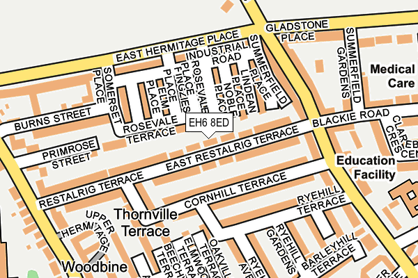 EH6 8ED map - OS OpenMap – Local (Ordnance Survey)