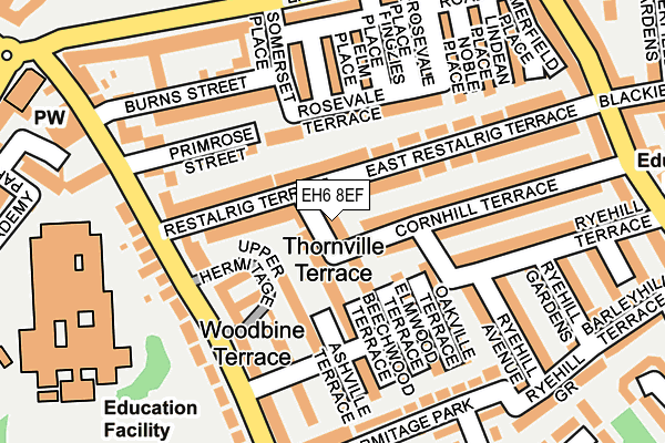 EH6 8EF map - OS OpenMap – Local (Ordnance Survey)