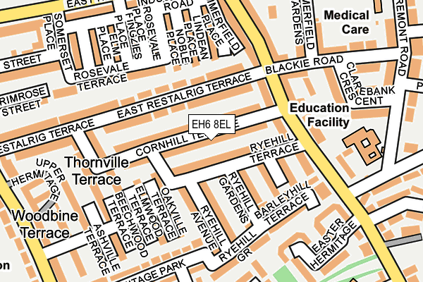 EH6 8EL map - OS OpenMap – Local (Ordnance Survey)