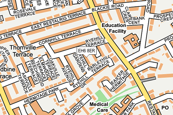 EH6 8ER map - OS OpenMap – Local (Ordnance Survey)