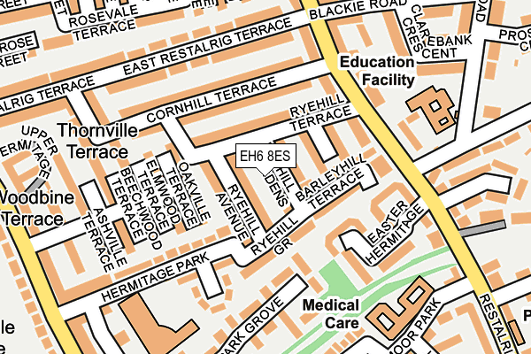 EH6 8ES map - OS OpenMap – Local (Ordnance Survey)