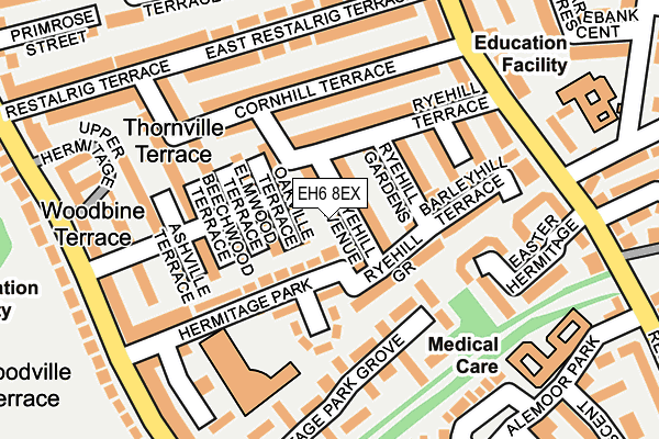 EH6 8EX map - OS OpenMap – Local (Ordnance Survey)