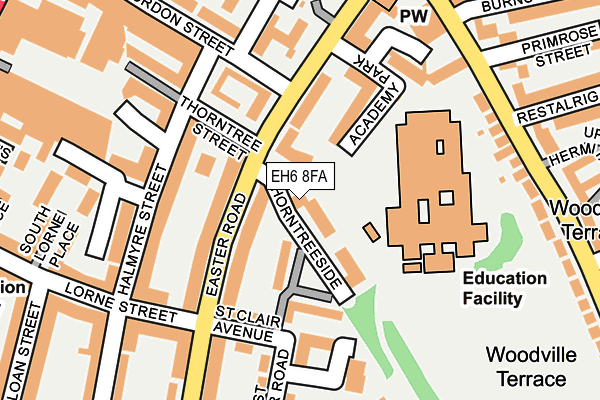 EH6 8FA map - OS OpenMap – Local (Ordnance Survey)