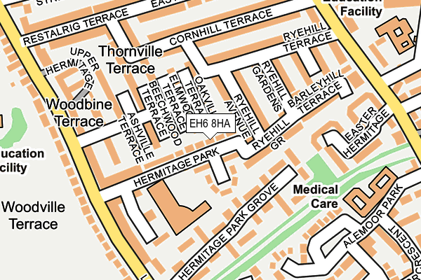 EH6 8HA map - OS OpenMap – Local (Ordnance Survey)