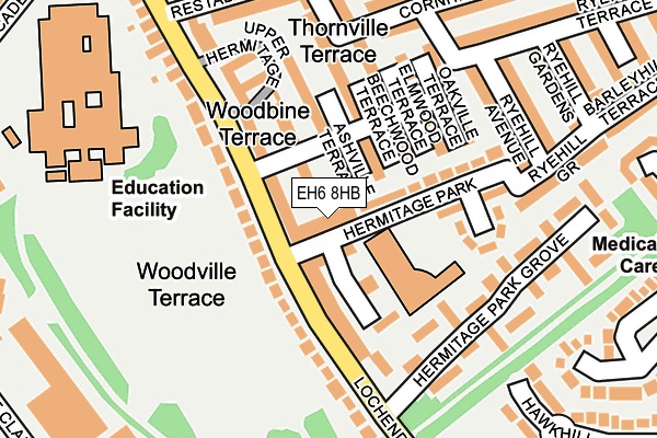 EH6 8HB map - OS OpenMap – Local (Ordnance Survey)