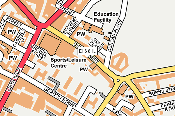 EH6 8HL map - OS OpenMap – Local (Ordnance Survey)