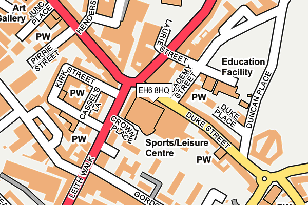 EH6 8HQ map - OS OpenMap – Local (Ordnance Survey)