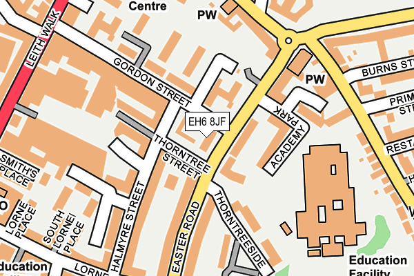 EH6 8JF map - OS OpenMap – Local (Ordnance Survey)