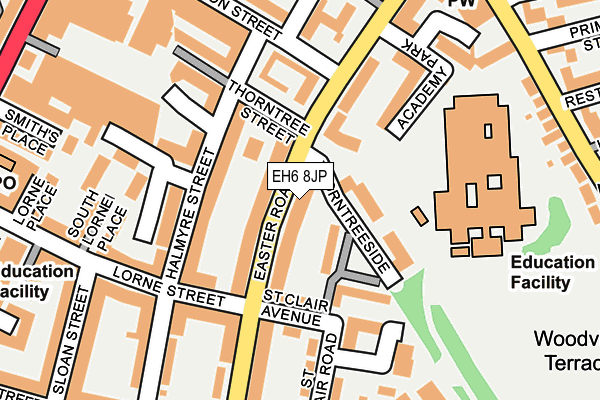 EH6 8JP map - OS OpenMap – Local (Ordnance Survey)