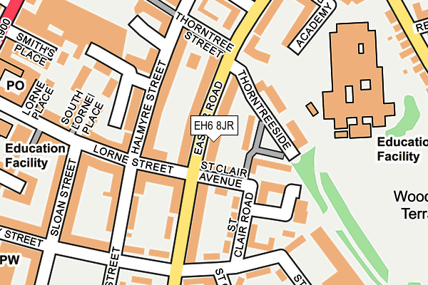 EH6 8JR map - OS OpenMap – Local (Ordnance Survey)