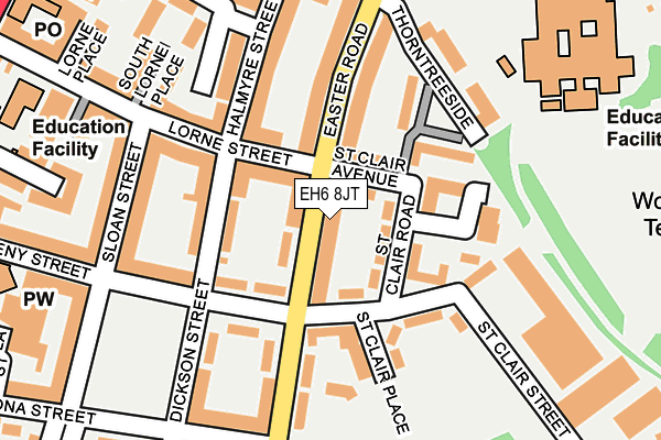 EH6 8JT map - OS OpenMap – Local (Ordnance Survey)