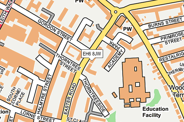 EH6 8JW map - OS OpenMap – Local (Ordnance Survey)