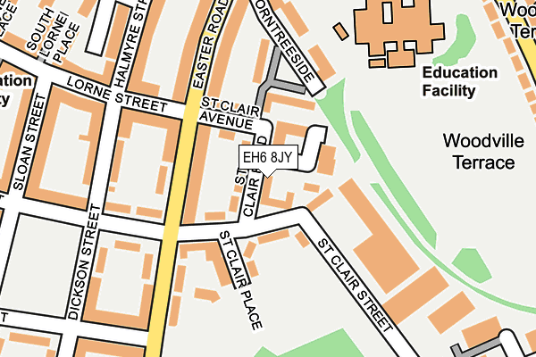 EH6 8JY map - OS OpenMap – Local (Ordnance Survey)