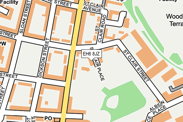 EH6 8JZ map - OS OpenMap – Local (Ordnance Survey)