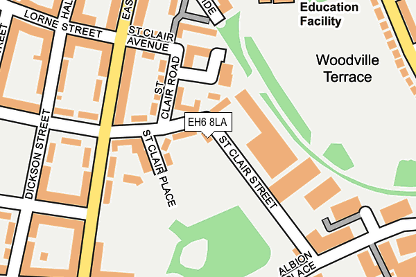 EH6 8LA map - OS OpenMap – Local (Ordnance Survey)