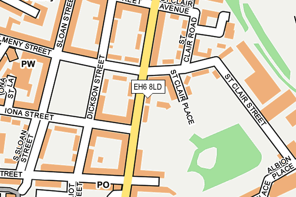 EH6 8LD map - OS OpenMap – Local (Ordnance Survey)