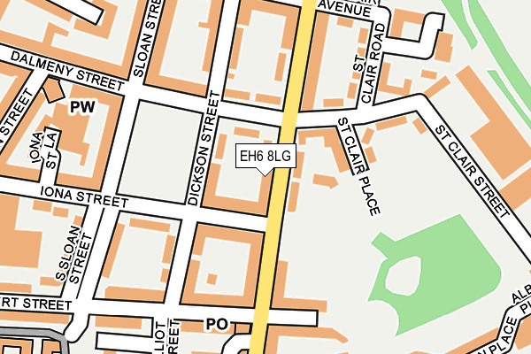 EH6 8LG map - OS OpenMap – Local (Ordnance Survey)