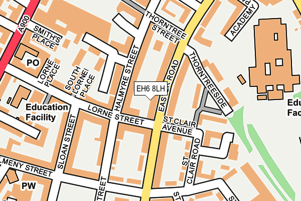 EH6 8LH map - OS OpenMap – Local (Ordnance Survey)