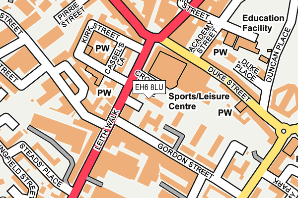 EH6 8LU map - OS OpenMap – Local (Ordnance Survey)