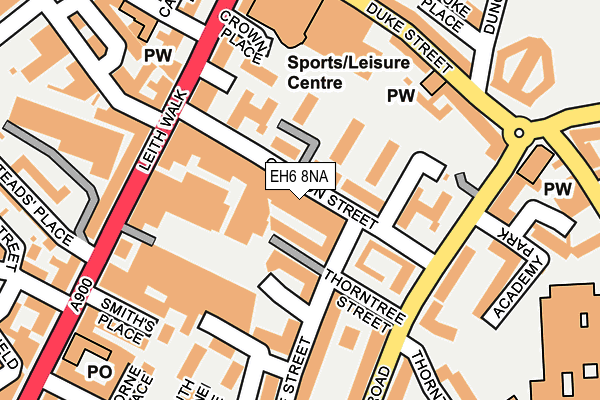 EH6 8NA map - OS OpenMap – Local (Ordnance Survey)