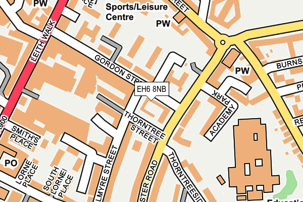 EH6 8NB map - OS OpenMap – Local (Ordnance Survey)