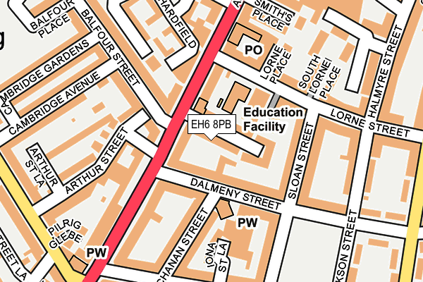 EH6 8PB map - OS OpenMap – Local (Ordnance Survey)