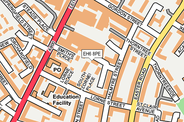 EH6 8PE map - OS OpenMap – Local (Ordnance Survey)
