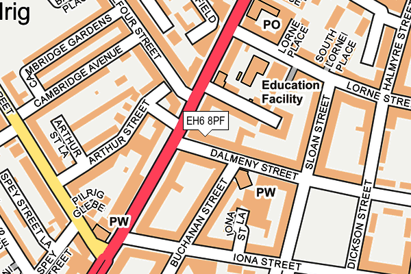 EH6 8PF map - OS OpenMap – Local (Ordnance Survey)