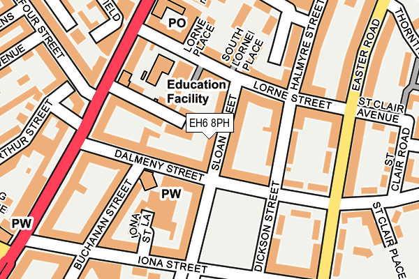 EH6 8PH map - OS OpenMap – Local (Ordnance Survey)