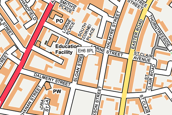 EH6 8PL map - OS OpenMap – Local (Ordnance Survey)