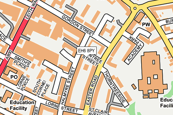 EH6 8PY map - OS OpenMap – Local (Ordnance Survey)