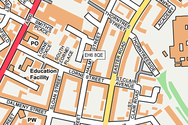 EH6 8QE map - OS OpenMap – Local (Ordnance Survey)
