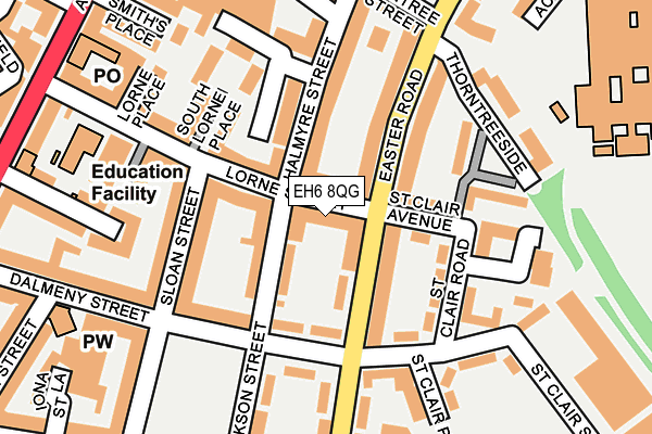 EH6 8QG map - OS OpenMap – Local (Ordnance Survey)