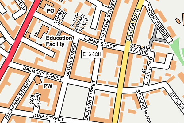 EH6 8QH map - OS OpenMap – Local (Ordnance Survey)