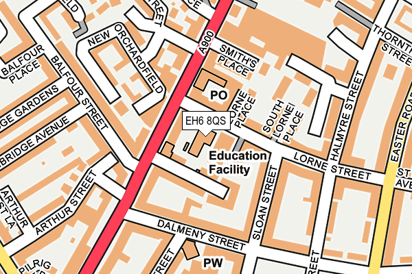 EH6 8QS map - OS OpenMap – Local (Ordnance Survey)